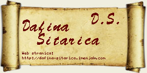 Dafina Sitarica vizit kartica